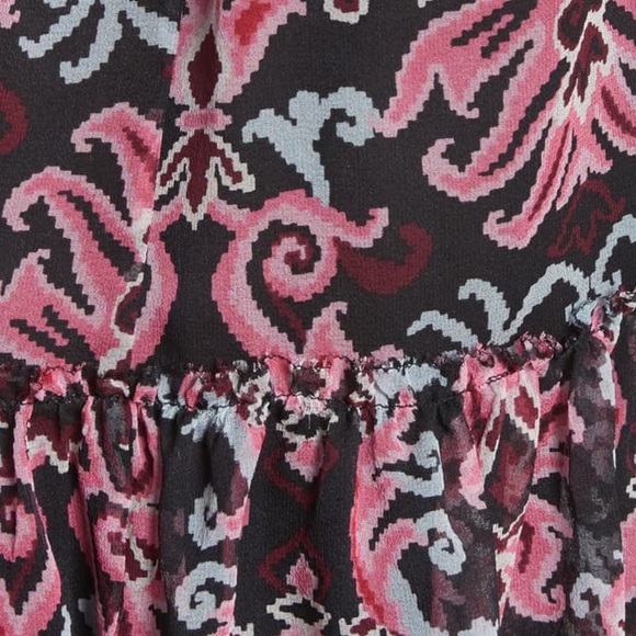 KATE SPADE Silk Tapestry Chiffon Ruffle Top - Picture 6 of 14